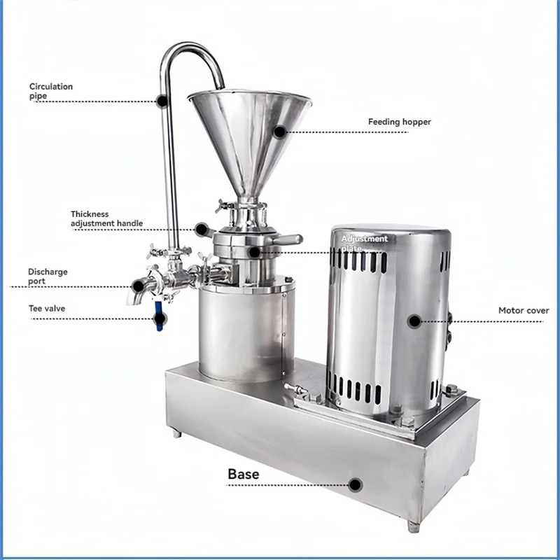 Commercial Peanut Sesame Grinding Machine  Stainless Steel Nut Butter Mill For Almond/Cashew Paste Electric Colloid Grinder 220V