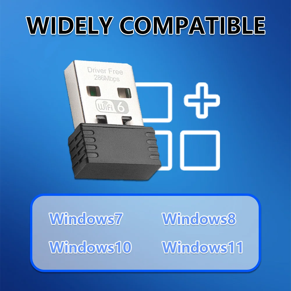 OPTFOCUS Wifi6 2.4G 286mbps USB Wifi Adapter For PC Adaptador wifi 6e Dongle Usb Mini Wireless Wi Fi Receiver Para PC