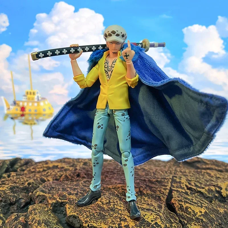 In Stock SHF Death Surgeon Trafalgar D. Water Law's Blue Cloak  for Action Figure Body Model Toys Gift with No Model