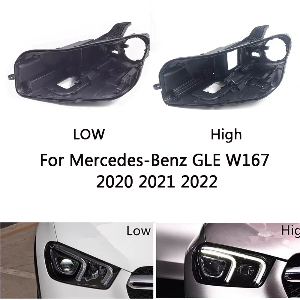 

HTTCY For Mercedes-Benz GLE W167 2020 2021 2022 Headlight Base Headlamp House Car Rear Base Headlight Back House