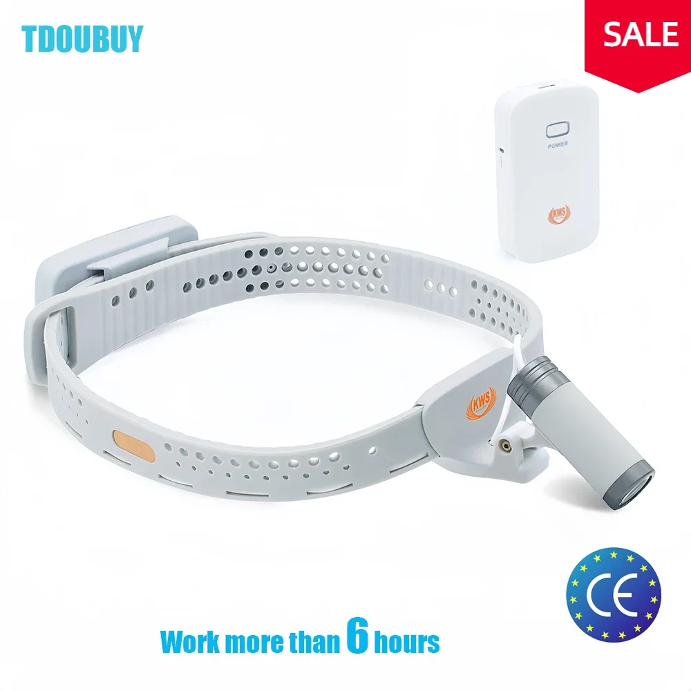 TDOUBUY Spot LED Dental Dental Light 5W High Brightness Headlamp For Pet Hospital, Beauty Salon, Headband Adjustable KD-205AY-4