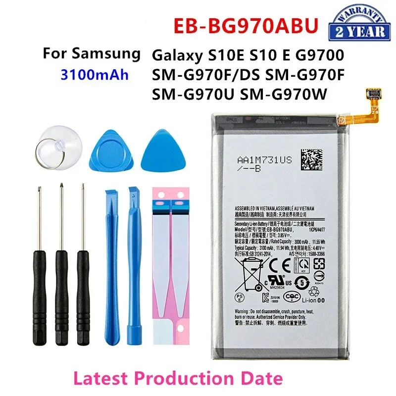 Brand New EB-BG970ABU 3100mAh Battery For Samsung Galaxy S10E S10 E G9700 SM-G970F/DS SM-G970F SM-G970U SM-G970W +Tools