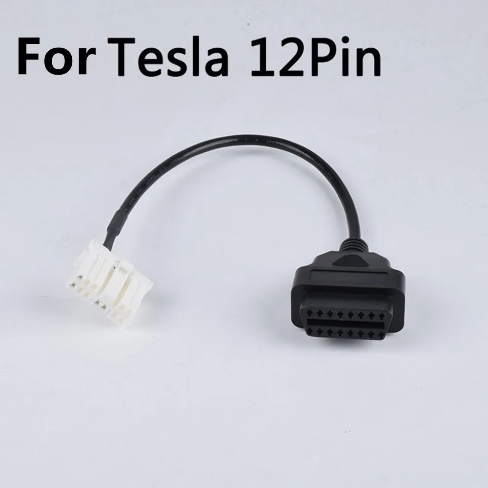 OBD2 Cable for Tesla Model S/X/Y OBDII Connector 12/20/26Pin Male Female to 16Pin OBD 2 Diagnostic Auto Tool Car Extension-Cable