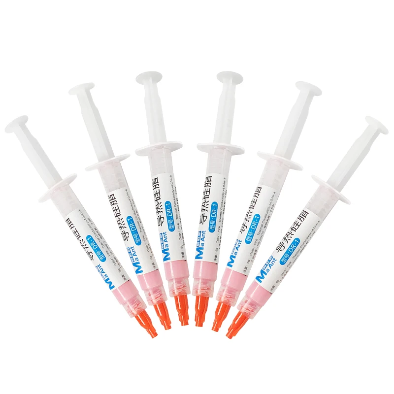 MaAnt Weight 5g/20g Grams Syringe Packaging Pink MR-1/MR-2 Thermal Silicone Grease Paste CPU GD66 Thermal Grease Paste