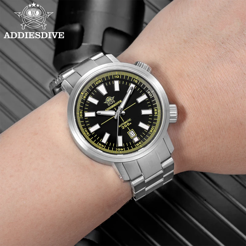 ADDIESDIVE nouvelle montre de plongée pour hommes étanche Super lumineux verre saphir 316L montre en acier inoxydable montres automatiques pour hommes
