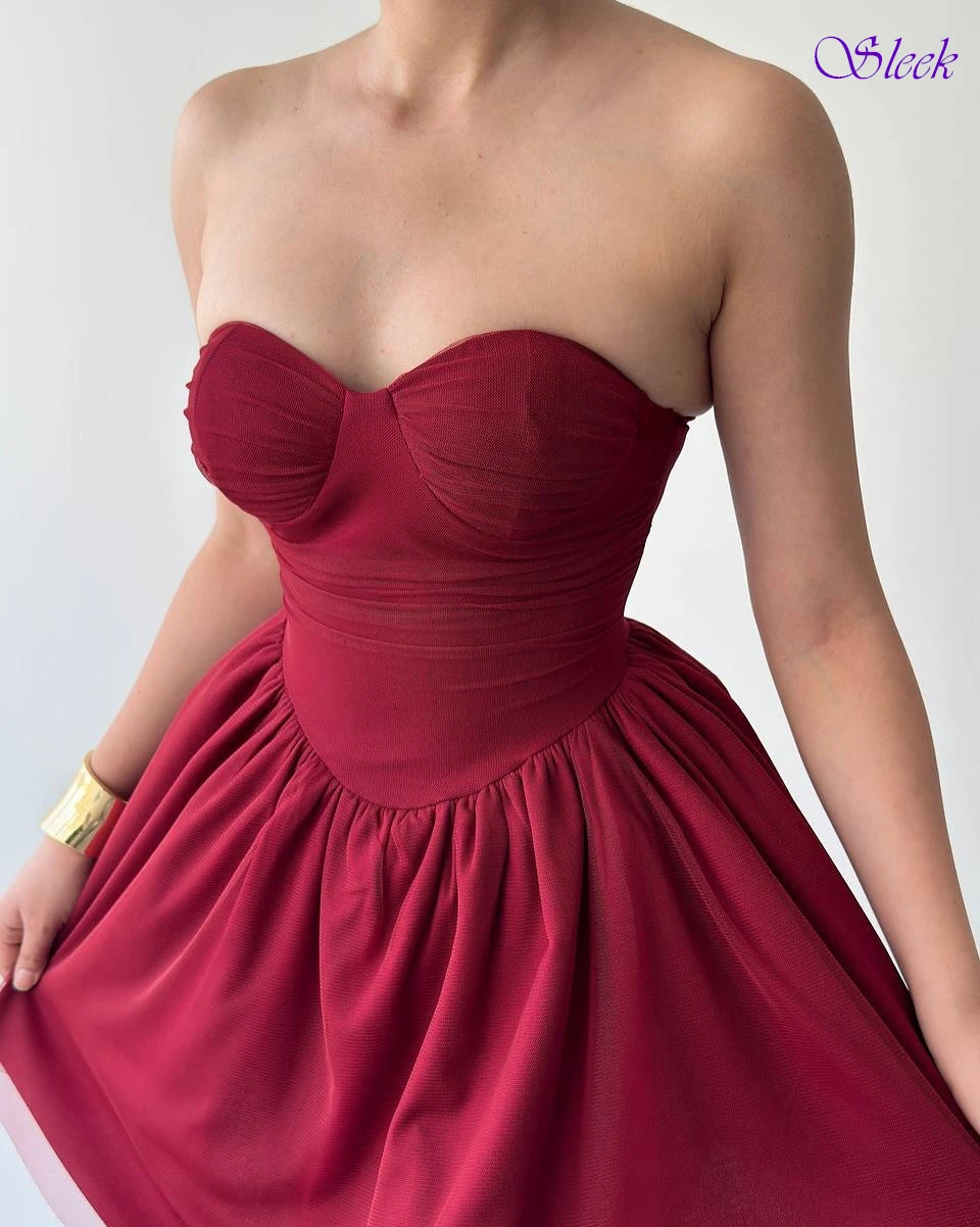 

Customized A-Line Strapless Elegant Formal Evening Dress and Fashion Temperament Party Dress High Quality Delicate Prom Dress