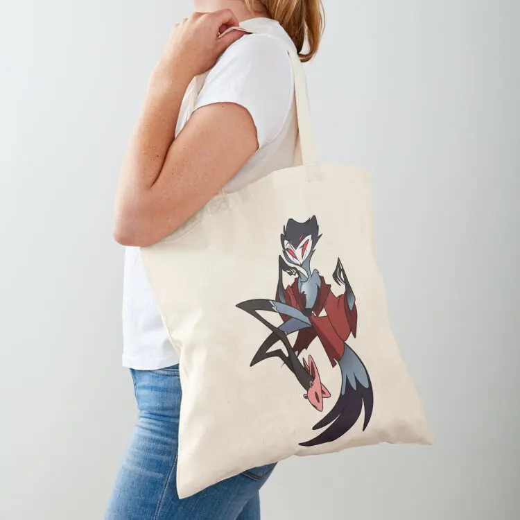 

Helluva boss Stolas Tote Bag shopping bags foldable sac pour femme Woman shopper bag Cloth bags