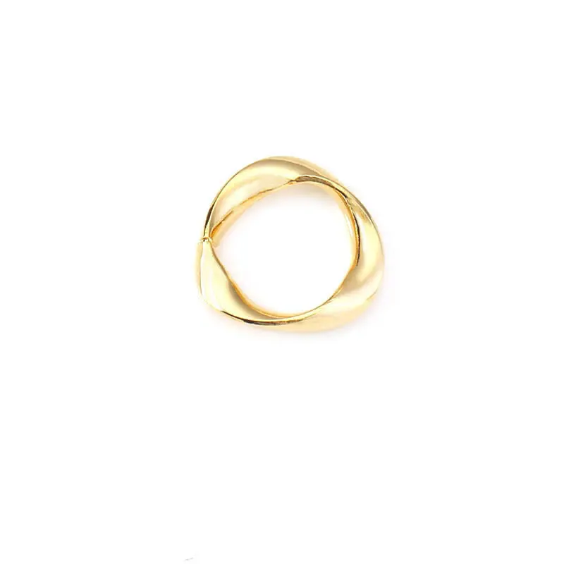 16MM 20MM 25MM 45MM 18K Gold Color Brass Twist Circle Connect Charms Pendants High Quality Jewelry Making Supplies Diy Findings