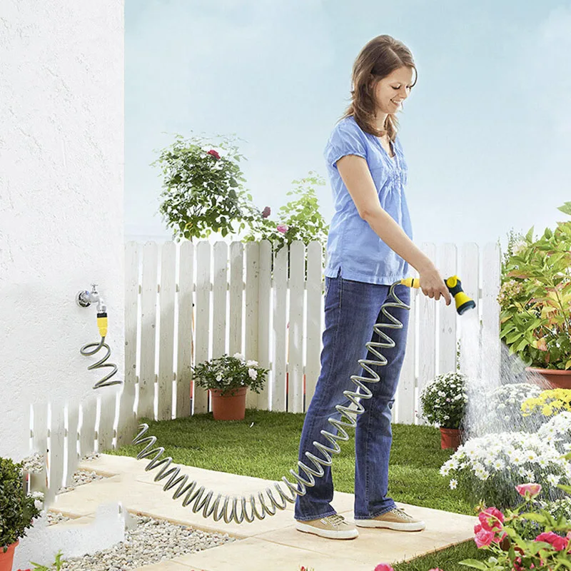 

Spray Gun Set Water Pipe Jet Nozzle Retractable Plantas Watering Long Water Pipe Simple Tuyau Arrosage Courtyard Decorations