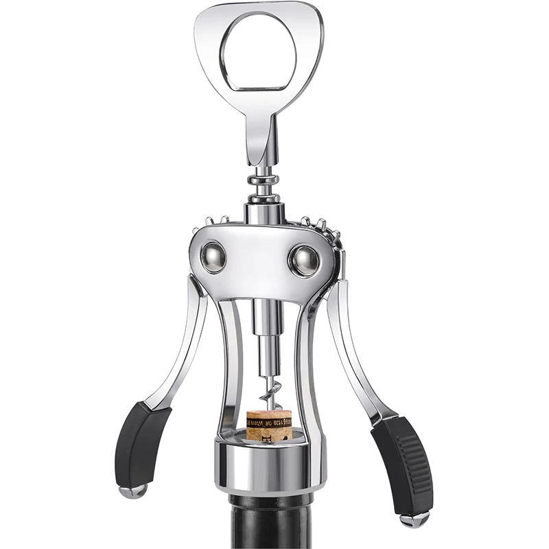 Premium Wine Opener Heavy-Duty Zinc Alloy Wing Corkscrew Multifunctional Cork Screw Beer Bottle Opener For Waiter Bar Restaurant