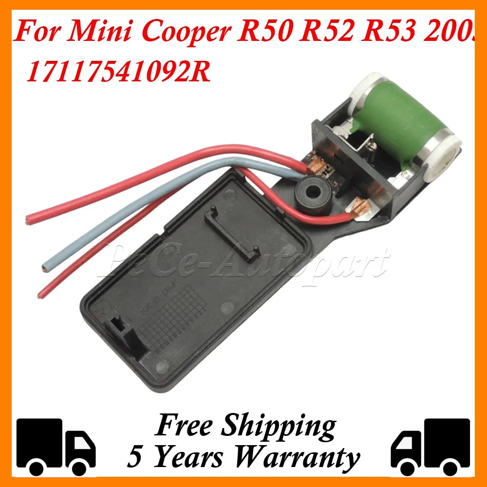 

Охлаждающий радиатор, вентилятор, резистор обогревателя двигателя 17117541092R для BMW Mini Cooper R50 R52 R53 2003-2008 90206086738