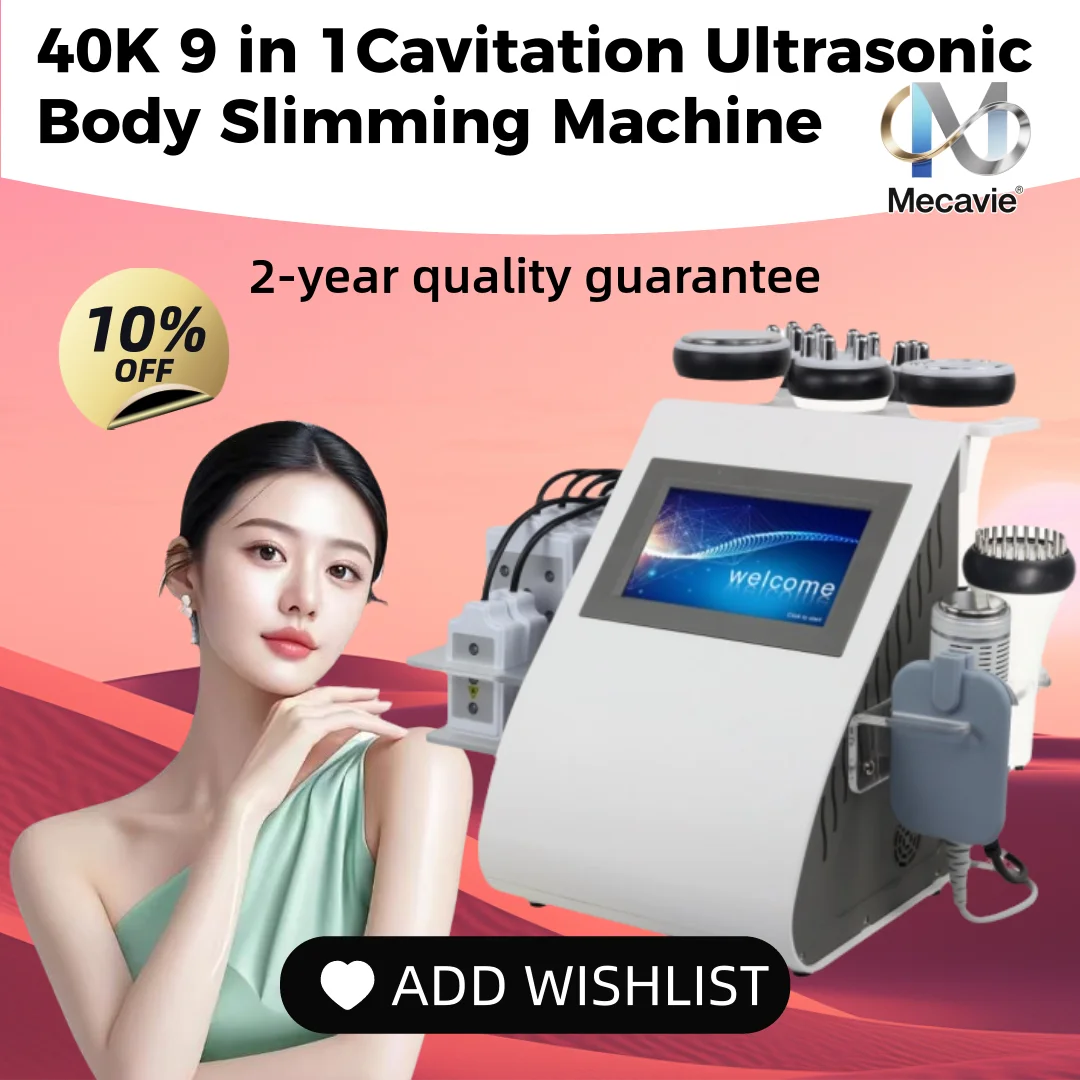 

Ультразвуковой кавитационный аппарат для похудения 6/9 в 1, частота 40 К, вибрационный массажер для тела с тележкой, вакуумный радио-лазер Lipo