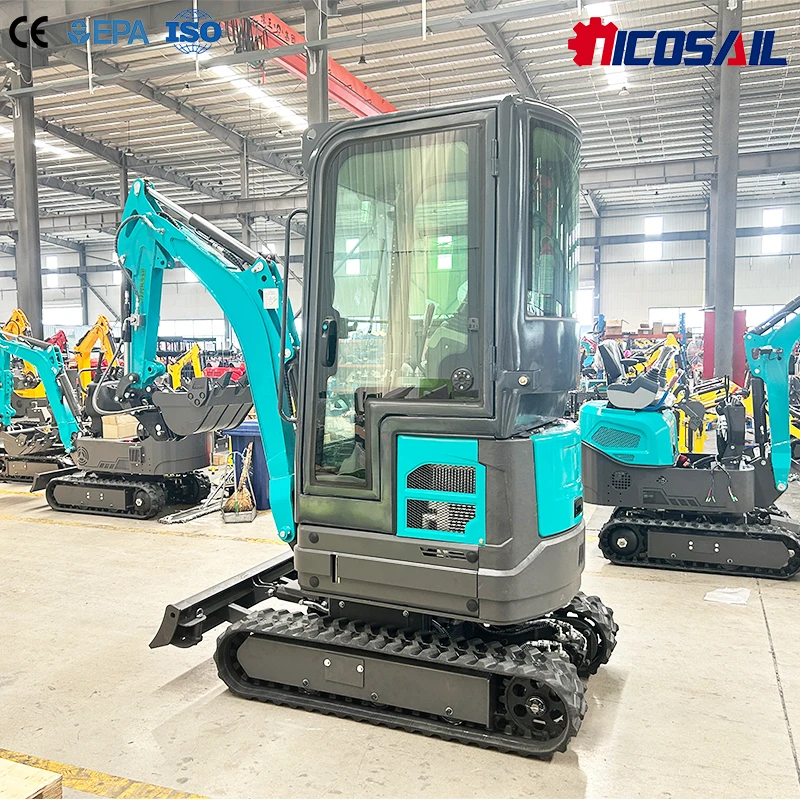 2 Ton Crawler Excavator Small Hydraulic Excavator for Landscaping Farming Pipeline Installation and Earthmoving