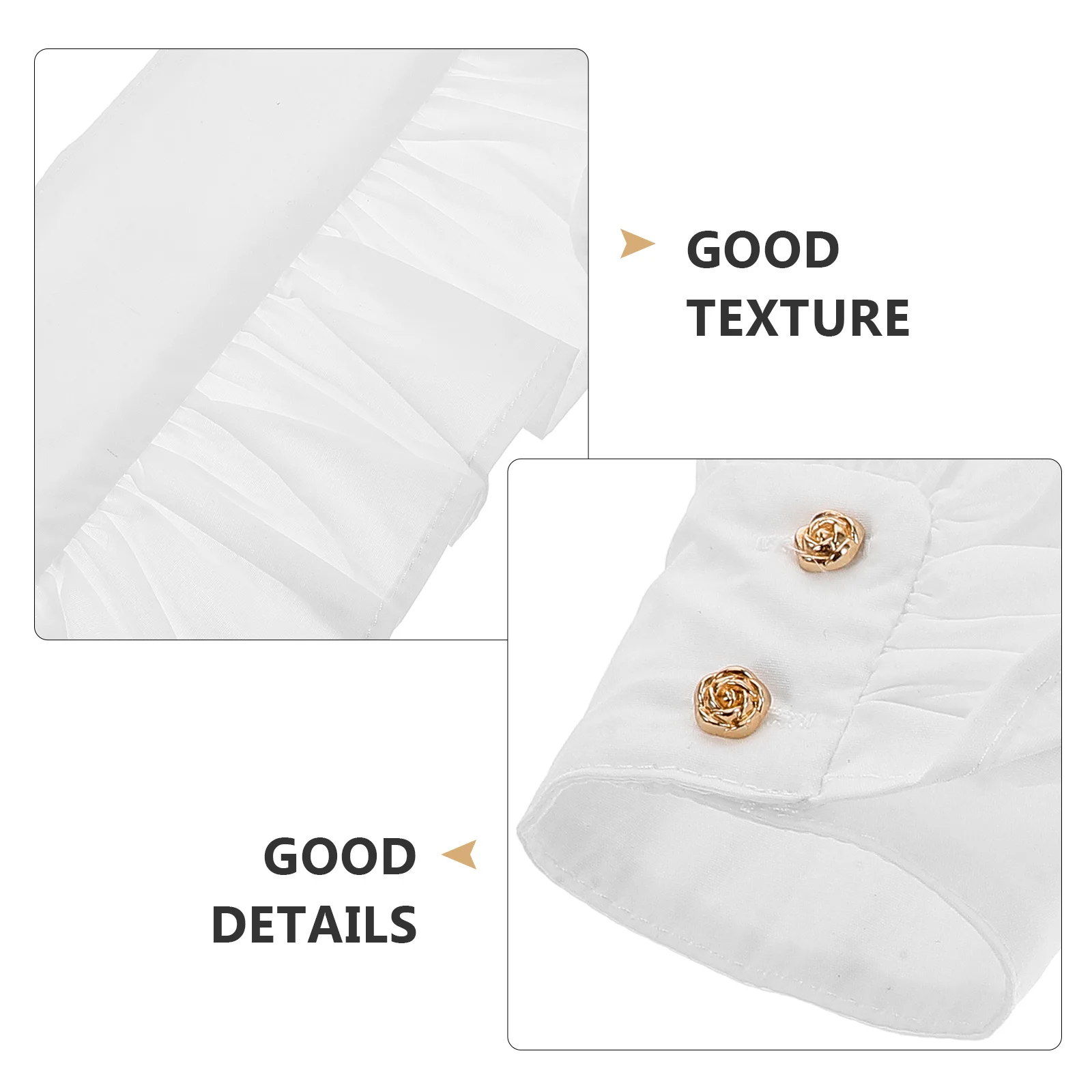 1 Paar abnehmbare Spitzen-Handgelenkmanschetten, gefälschte Ärmel, Rüschenärmelmanschetten, elegantes Kleid-Accessoire für Damen und Teenager
