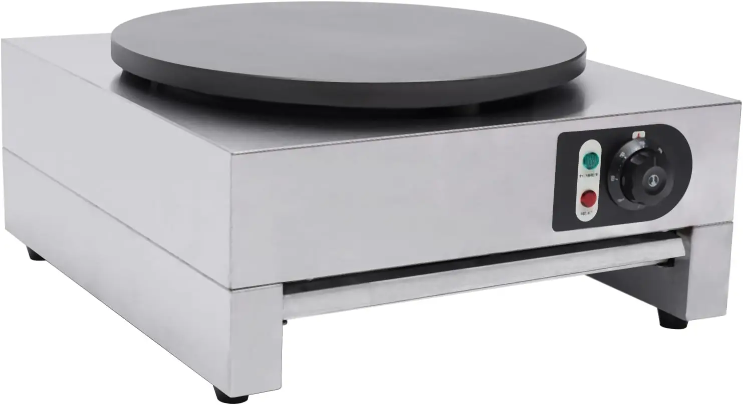 ماكينة صنع الكريب الكهربائية، ماكينة صنع الكريب التجارية مقاس 16 بوصة، ماكينة صنع المطبخ غير اللاصقة بقدرة 3000 وات، ماكينة صنع الفطائر الصينية سهلة الاستخدام