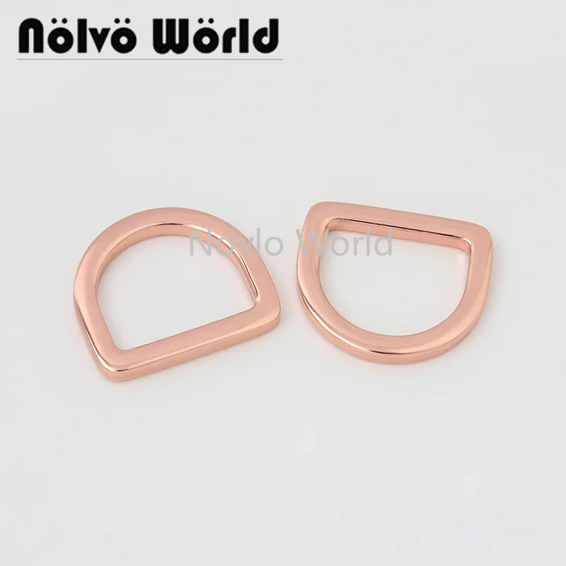 10-50 pz 5 colori oro rosa 21mm d anello cintura anelli hardware 3/4 "anelli Dee durevoli in metallo per cucire all'ingrosso