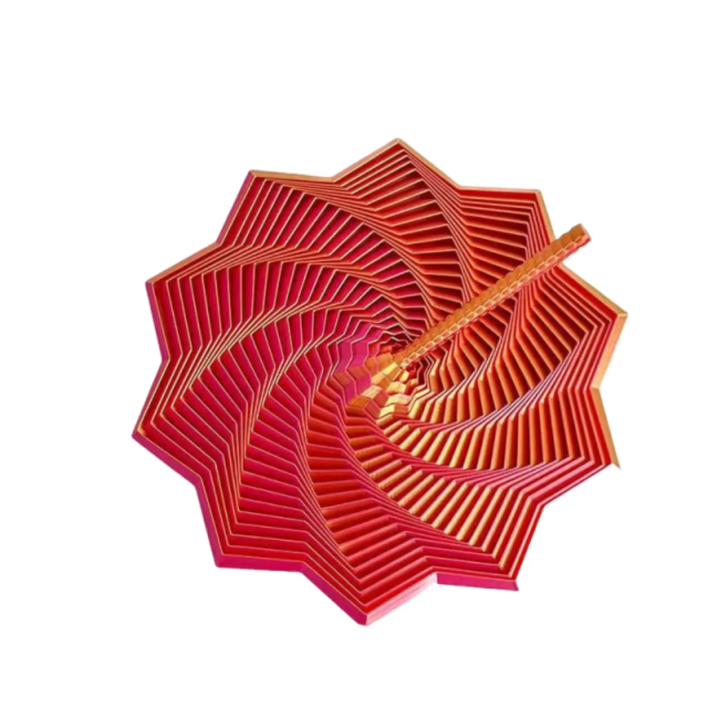 3D Printing Fractal Fidget Star Model Geometric Design Expanded Expanded Sensory Model Relaxation S/M Visual Illusion Hexagon