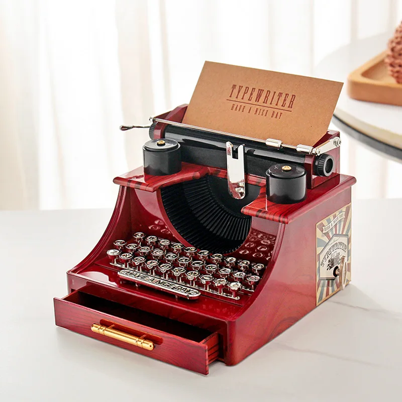 Retro Nostalgic Projector Typewriter Refueling Machine Music Box Music Box Creative Bar Cafe Desktop Decoration Ornaments