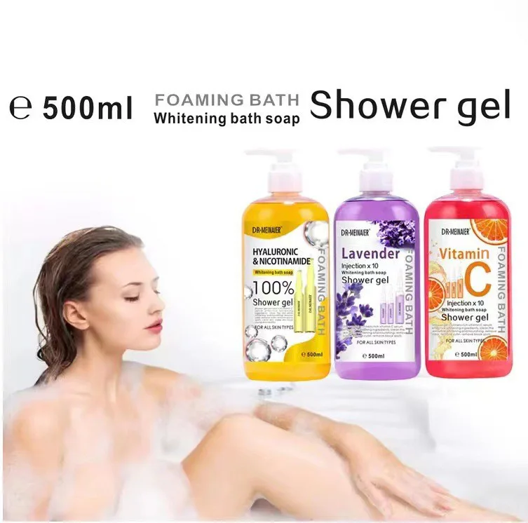 فيتامين C غسل الجسم رغوة حريرية منعش ترطيب البشرة عطر دائم اشراق لون البشرة إزالة البقع الداكنة العناية بالبشرة #2