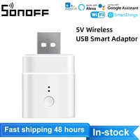 SONOFF Micro WiFi Mini USB Adaptor Switch 5V USB Power Adaptor Time Schedule Setting Compatible with Alexa Google Smartthings