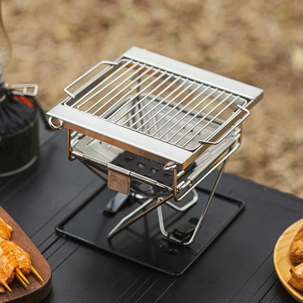 outdoor-camping-folding-barbecue-grill-stainless-steel-portable-wood-stove-burner-multifunctional-camping-barbecue-heating