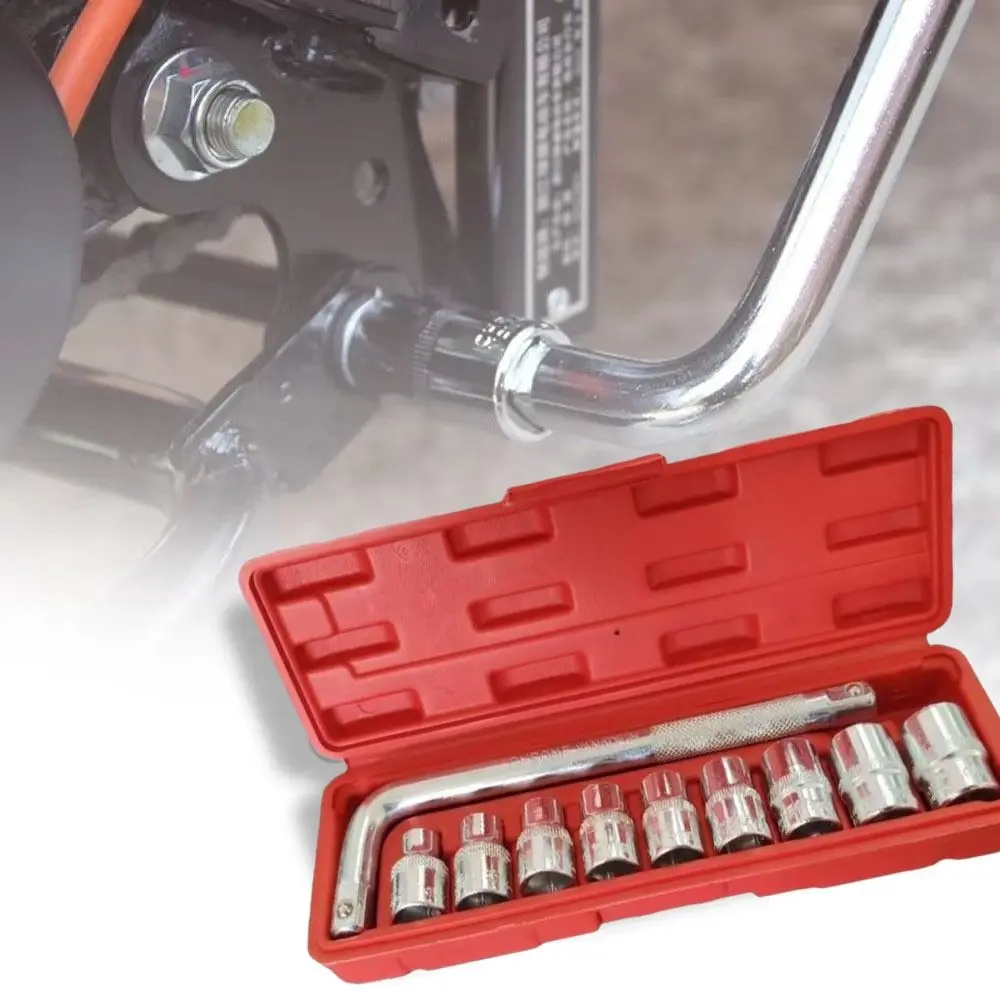 10pcs Lug Nut Wrench Hexagon Wrench Socket Set Hex Key Removal Tool Socket Wrench Set Hexagonal Sleeve Tire Wheel