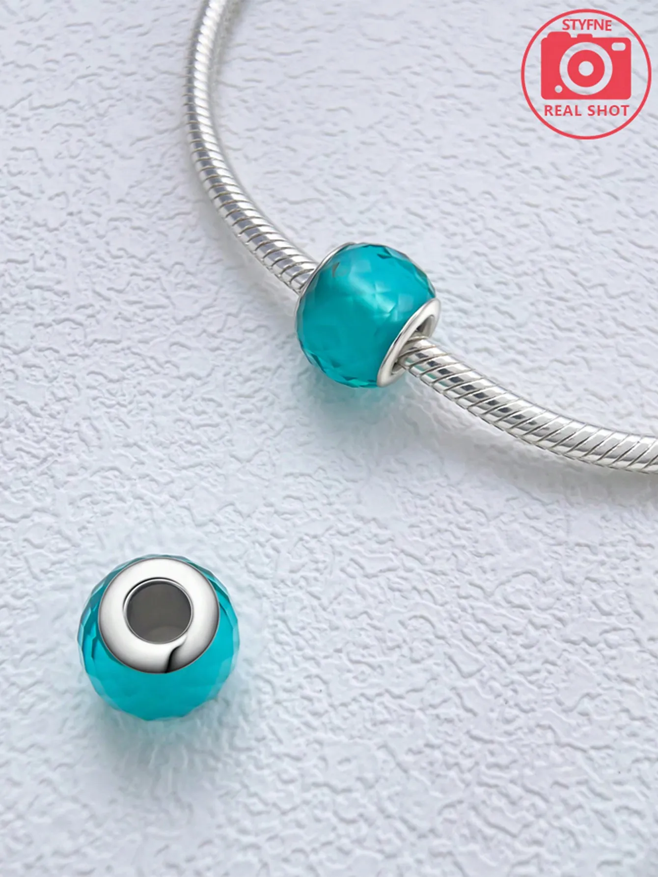 Charms Plata Colorful Glass Beads Charm Silver Plated Fit Charms Silver 925 Original Bracelet for Jewelry Making DIY Charm