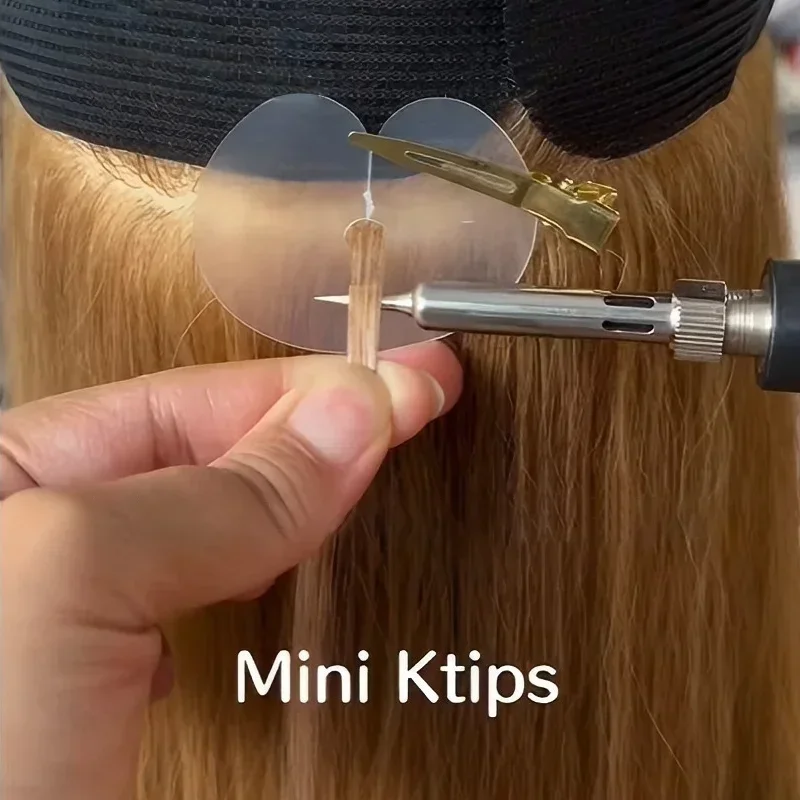 Setrika Ekstensi Rambut Digital untuk Memasang Ujung Keratin Mini Alat Pengikat Untaian Rambut Salon Profesi Ekstensi Rambut