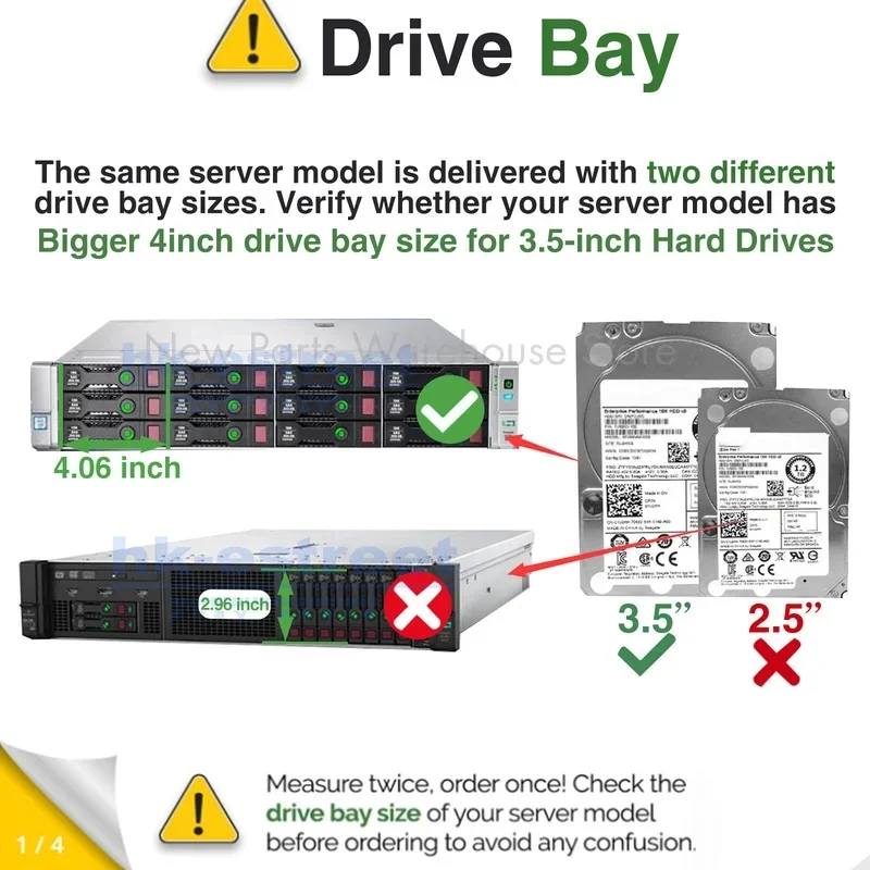L For HP G8 G9 Server651314-001 3.5