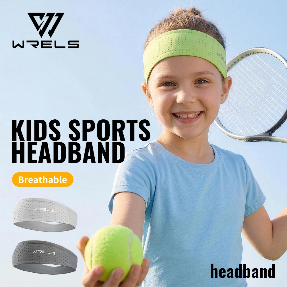 WRELS Sports Headband Sweat Wicking Breathable Sweatband Non Slip Youth Soccer Baseball Basketball Tennis Running Kids Headbands