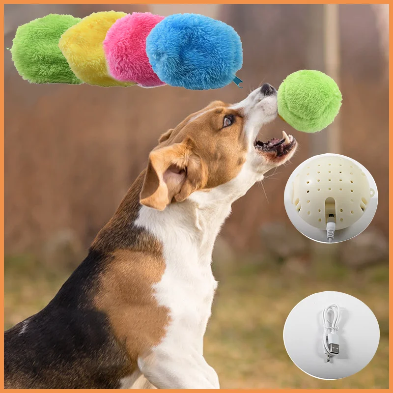 Smart Dog Toys Automatic Rolling Cat Ball Electric Ball Dogs Interactive Toy For Dogs Training Self-moving Puppy Toy Accessories