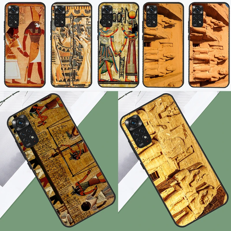 Egypt Cuneiform Akkadian Pharaoh Case For Xiaomi Redmi Note 12 Pro Plus 8 9 10 11 Pro 8T 9S 10S 11S 12S 9C 10A 10C 12C Cover