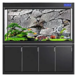 3D Marble Fish Tank Landscaping Stickers Aquarium Landscaping Decoration Fish Tank Background Painting