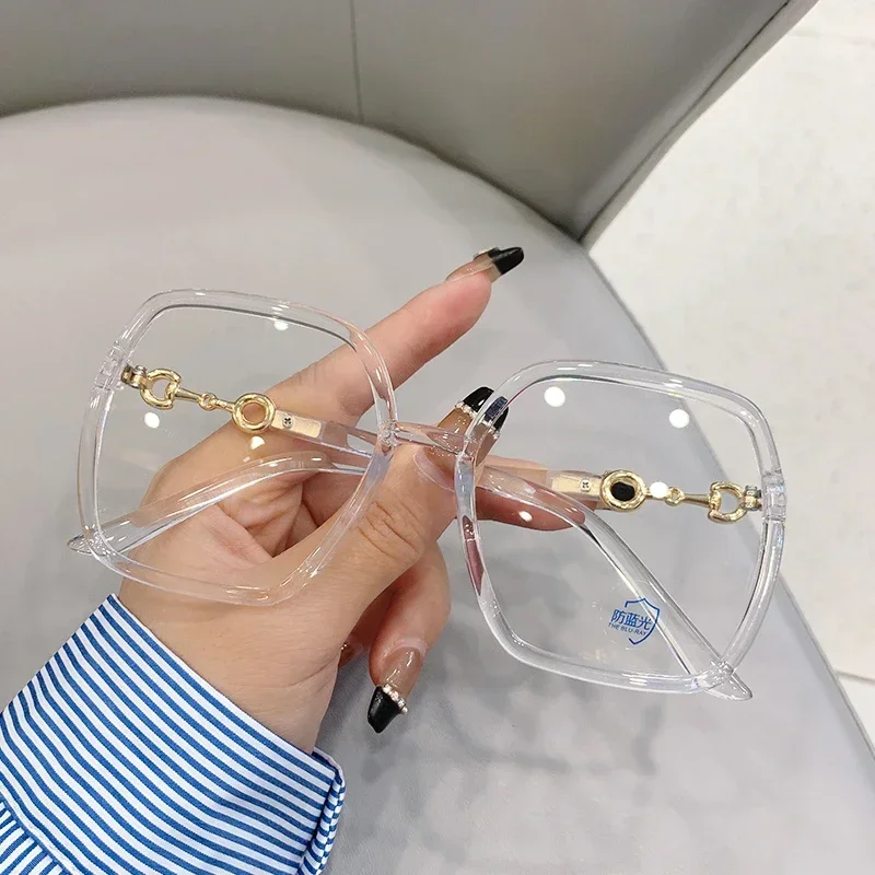 

2024 New Trendy Ultra Light Myopia Glasses Men Women Minus Diopter Eyeglasses Large Size Square Frame Near Sight Eyewear