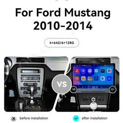 For Ford Mustang 2010 2011 2012-2014 Android 13 Car Radio Auto Stereo 13.3'' Screen Multimedia Carplay Car Player GPS Navigation