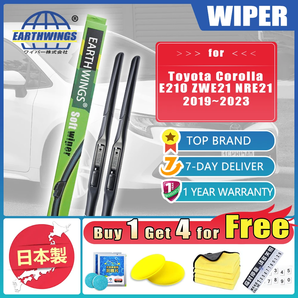 For Toyota Corolla E210 Sport Hybrid ZWE21 NRE21 AZ1 2019~2023 Front Wiper Blades Brushes Windshield Windscreen Car Accessories