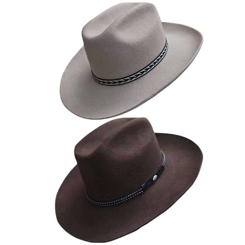 

Cowgirl Hat for Men Women Parties and Daily Wear, Wide Brimmed Cowgirl Hat Dropship