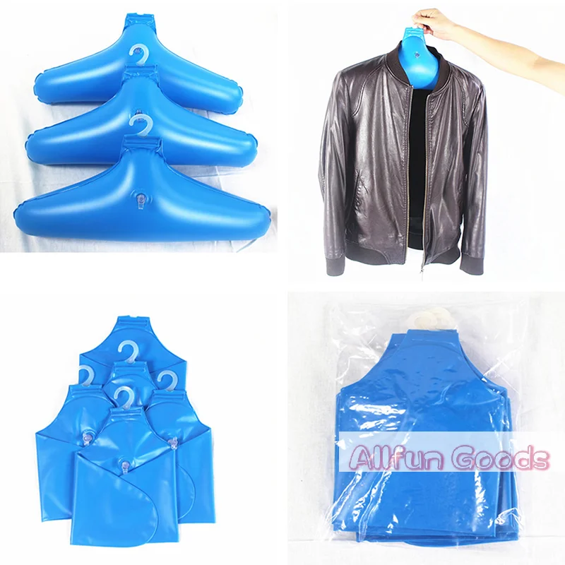 Inflatable Clothes Hanger Travel Portable Foldable Non-slip Triangular Rack Rotatable Clothing Storage Holder Coat Hangers