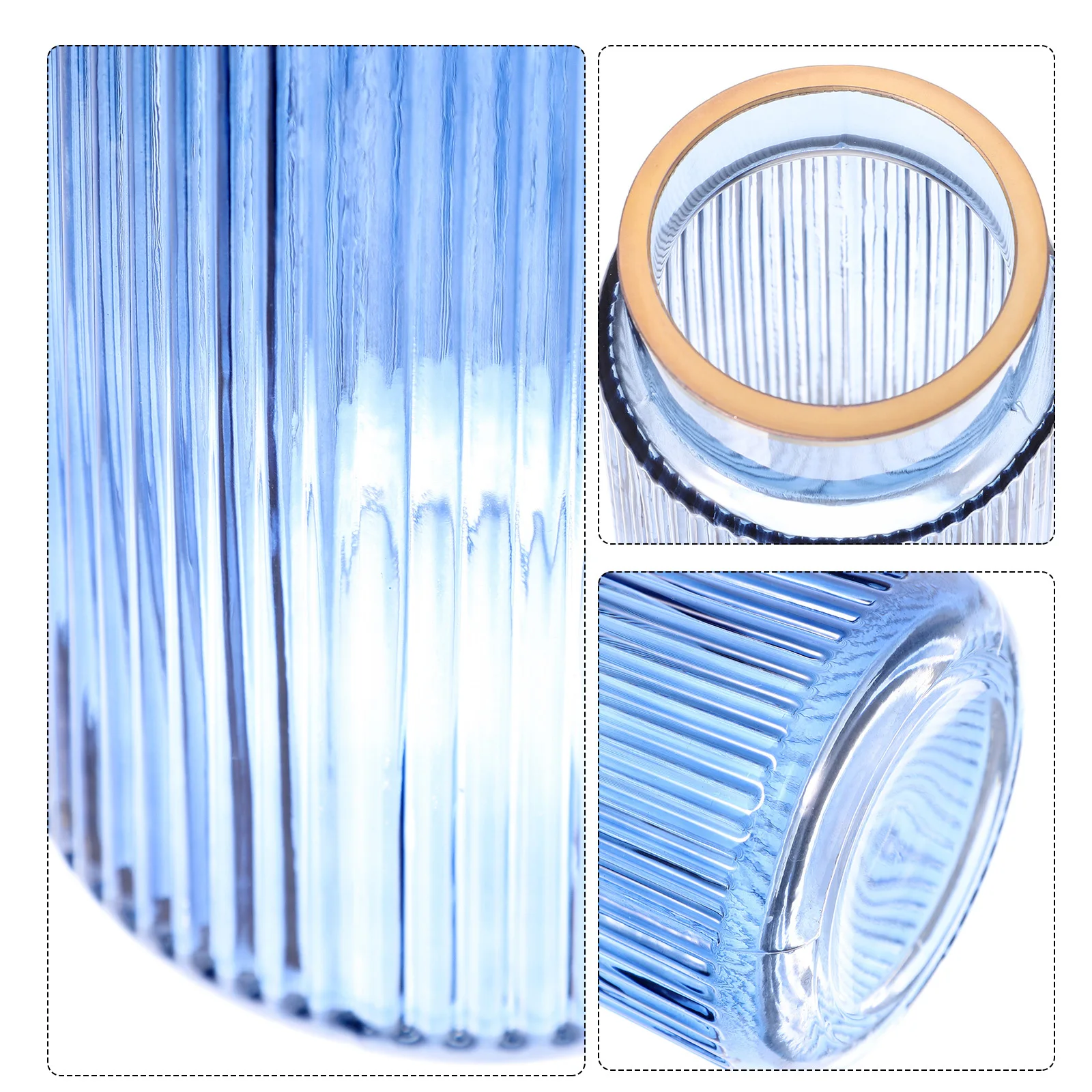 

1Pcs Retro Vertical Stripes Glass Vase Decorative Flower Arrangement Nordic Style Home Decor Glass Vase Flower Arrangement Decor