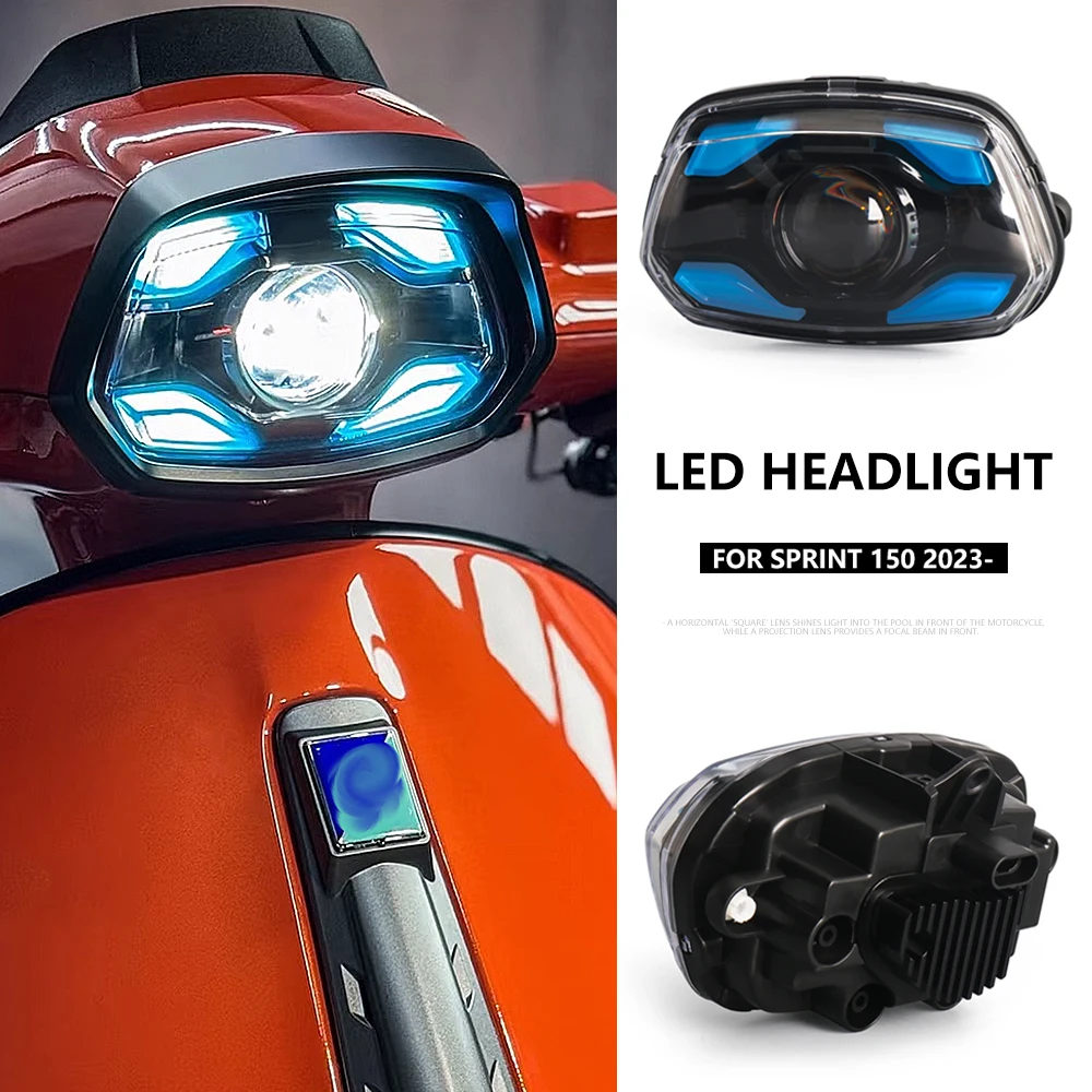 

Motorcycle Accessories LED Headlight For Vespa Sprint 150 Sprint150 SPRINT 2023 2024 2025 Front Light Daytime Running Light Led