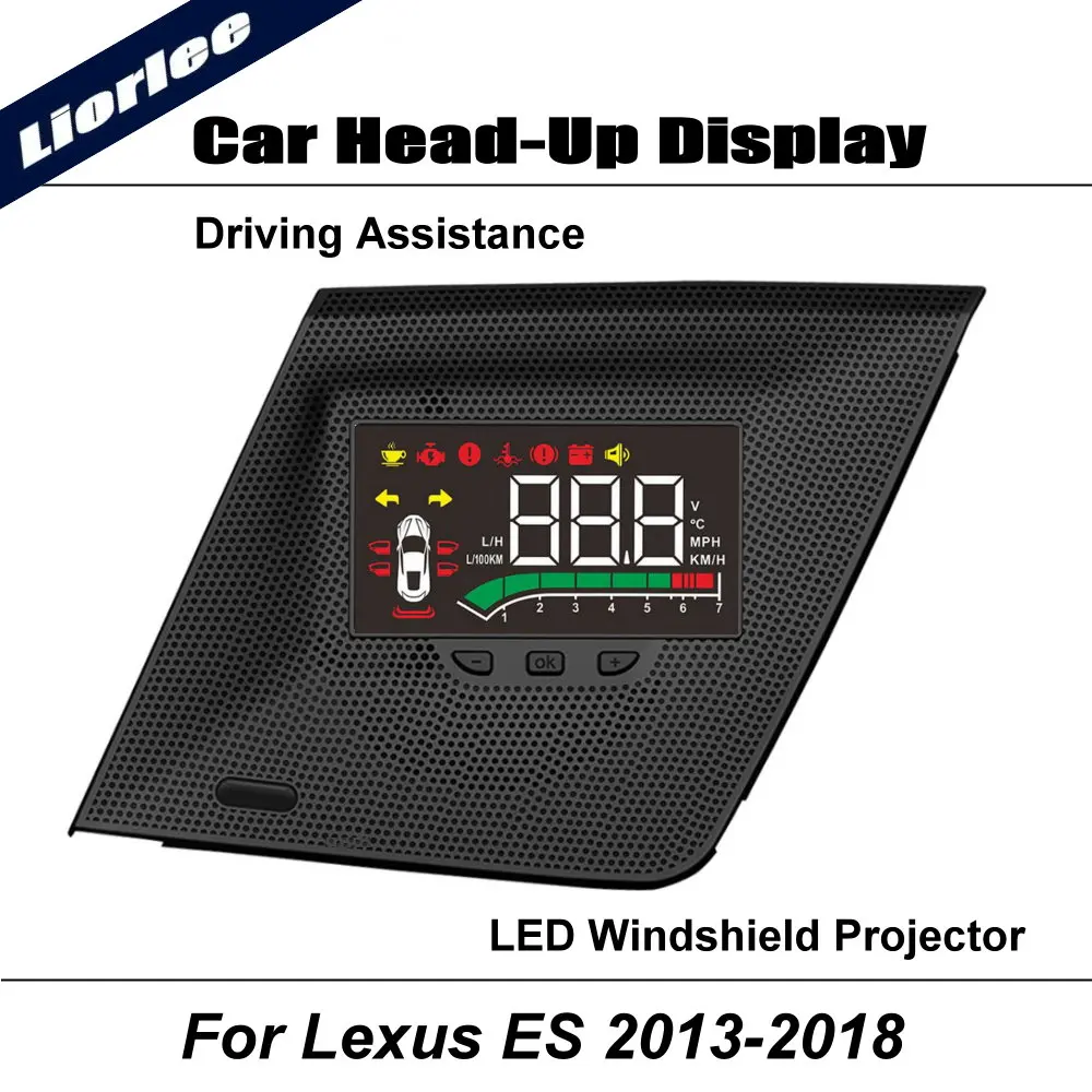 Car LED Projector For Lexus ES 250 300h 350h 2013-2025 Auto HUD Head-Up Display Windshield Safe Driving Assistance Accessories