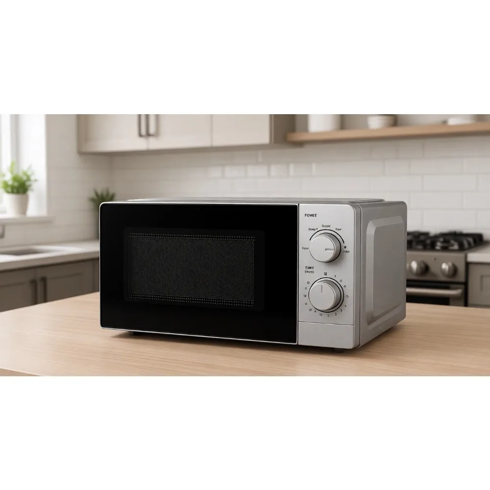 20L Manuelle Mikrowelle 700W 5 Leistungsstufen Timer-Knopf Drehregler Auftaufunktion
