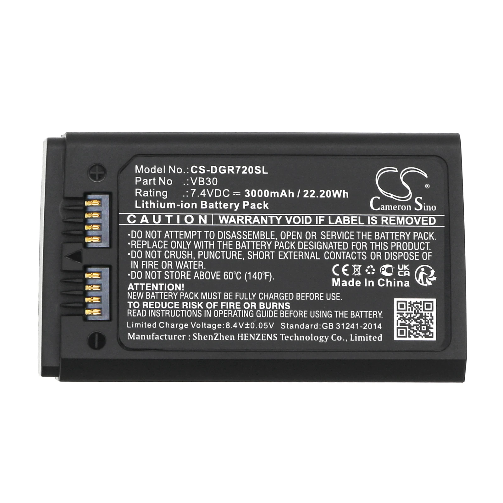 

Аккумулятор для AD100 Pro, MF-R76, Ring 72, V1 Pro, артикул: VB30, 3000 мАч / 22.20 Вт·ч