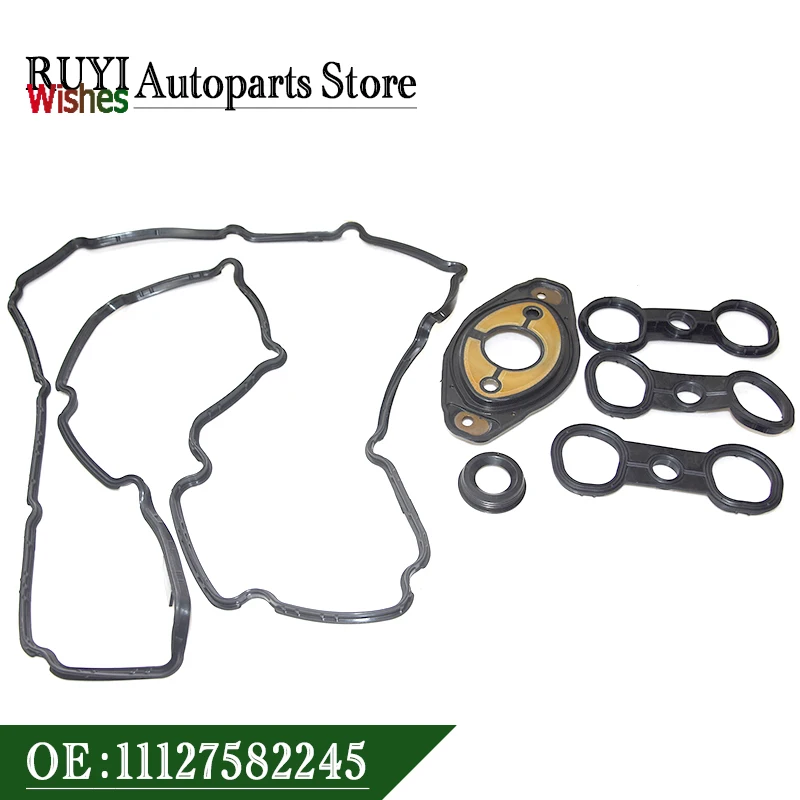 11127582245 New Valve Cover Gasket Kit 11127552280 11127559699 for BMW N52 E60 E82 E88 E90 E91 E92 E93 X3 X5 Z4 3.0L