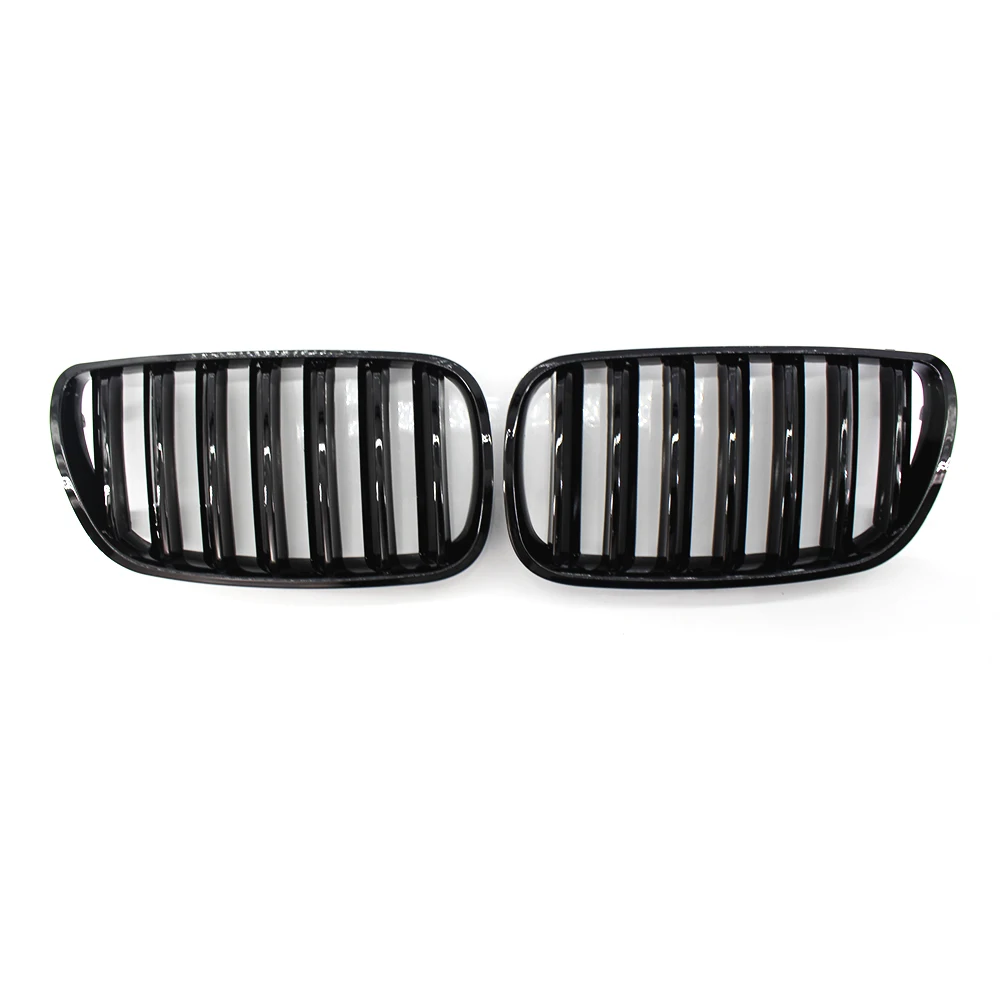 Per 07-10 BMW E83 X3 Rene Raring Grille Nero Lucido Grill 1 Coppia Auto Paraurti Anteriore Sport Slat Grille