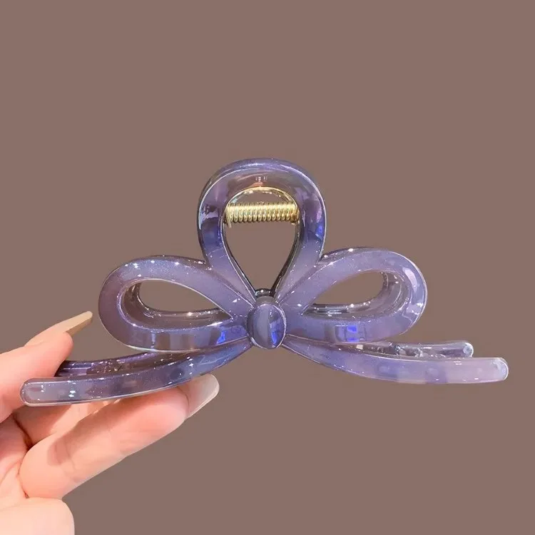 

Large Colorful Bow Hair Clip Fashionable Hair Accessory for Women Shark Clip for Back-of-Head Updos Birthday Gift