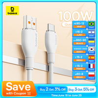 Baseus USB Type C Cable For Realme Huawei Pro Fast Charging Wire USB-C Charger Data Cord For Samsung Oneplus Poco F3 Soft TPE