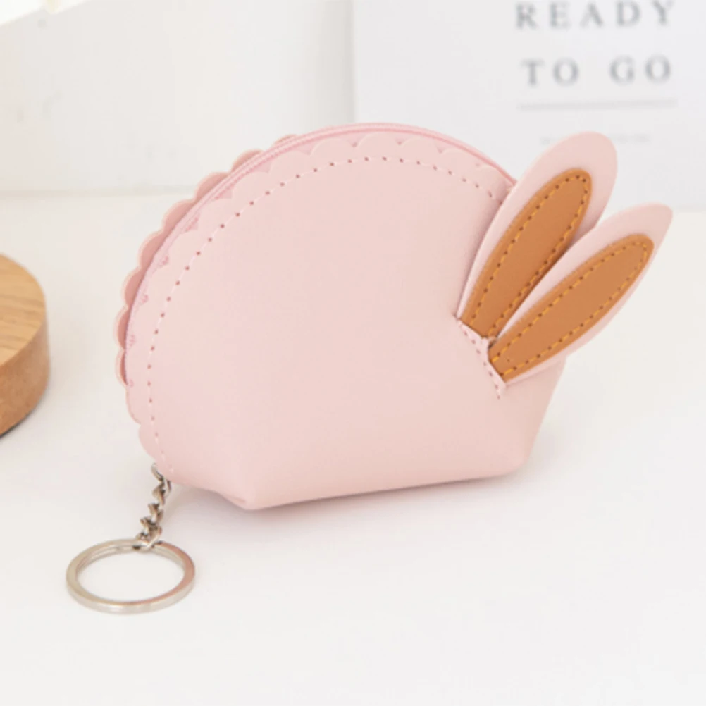 

Rabbit Shaped PU Coin Purse Mini Wallet Zipper Small Keychain Bag for Women Girls Daily Use Storage Coin Purse