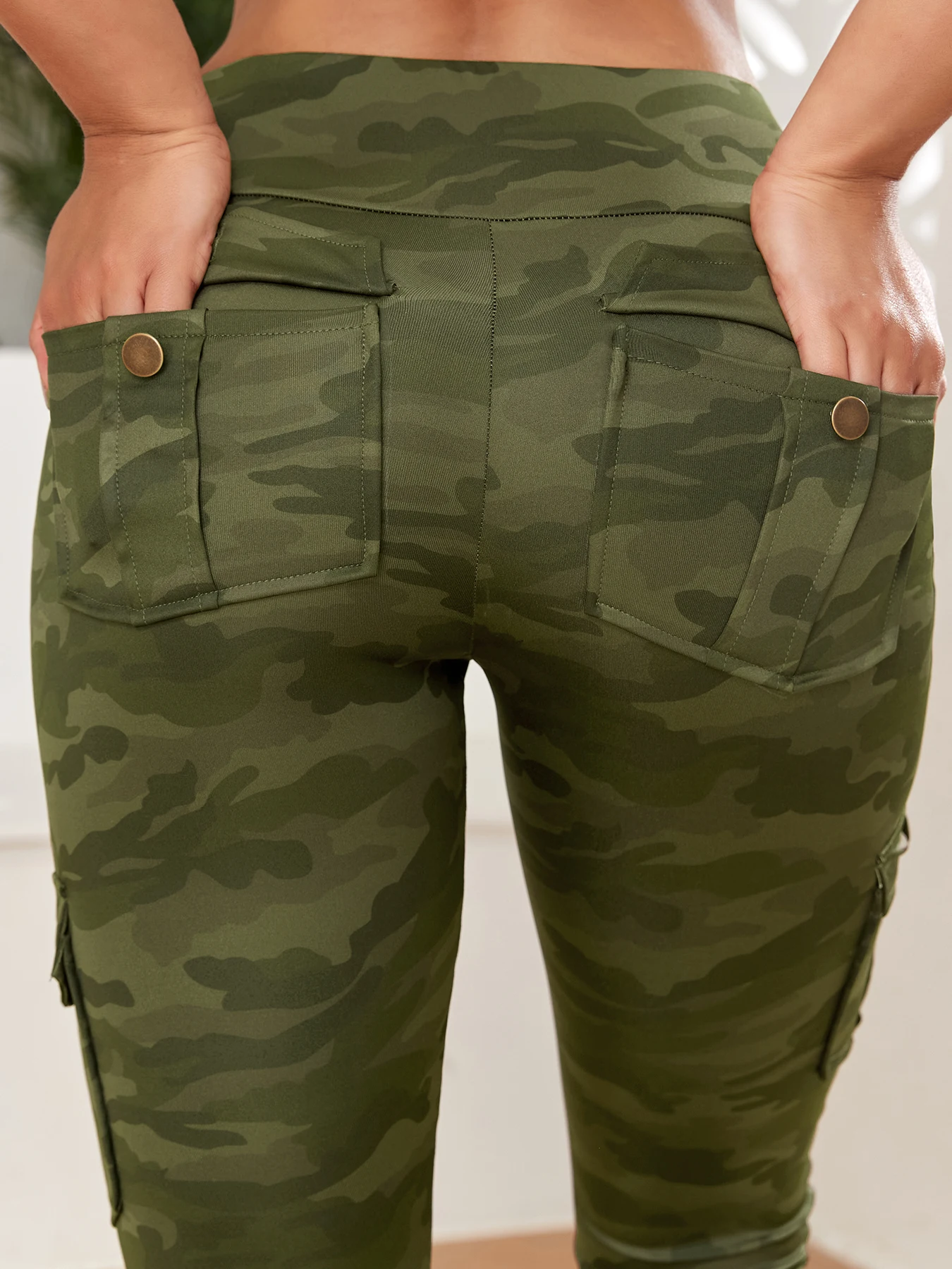 NORMOV 2024 Camouflage Women\'s Leggings Slim Stretch Pants Army Green Leggings Fitness Gym Sport Pants Camo Printed Leggings