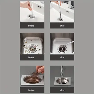 فرشاة تجريف أنابيب المياه جهاز تجريف المجاري منظف الشعر غسل الوجه بمياه حمام السباحة فرشاة تنظيف استنزاف الأرضيات أعلى 8 مبيعات لساعات Baseus - رقم 6